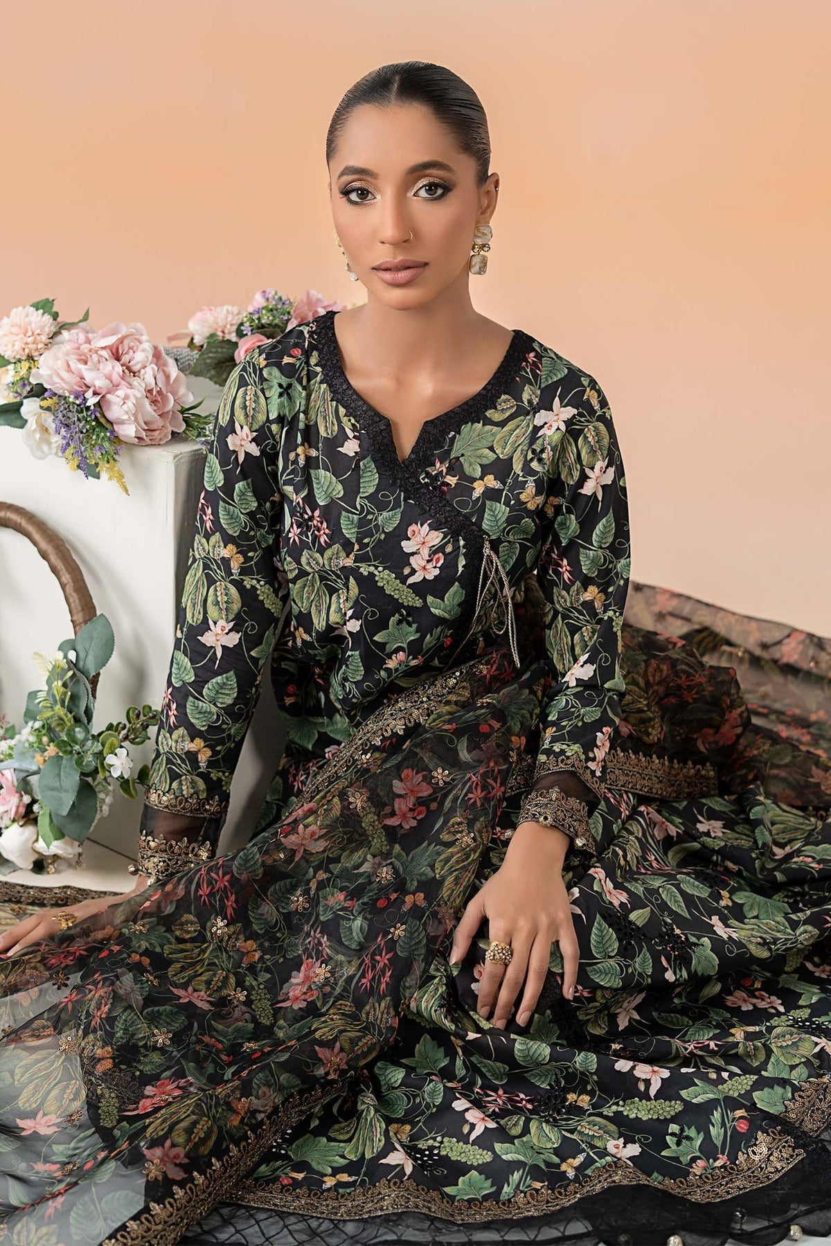 Maria B | Casual Pret 25 | DW-EF25-90 by Maria B - Designer Dress - Type: Ladies Clothes - Available at Libayah - 100% Original