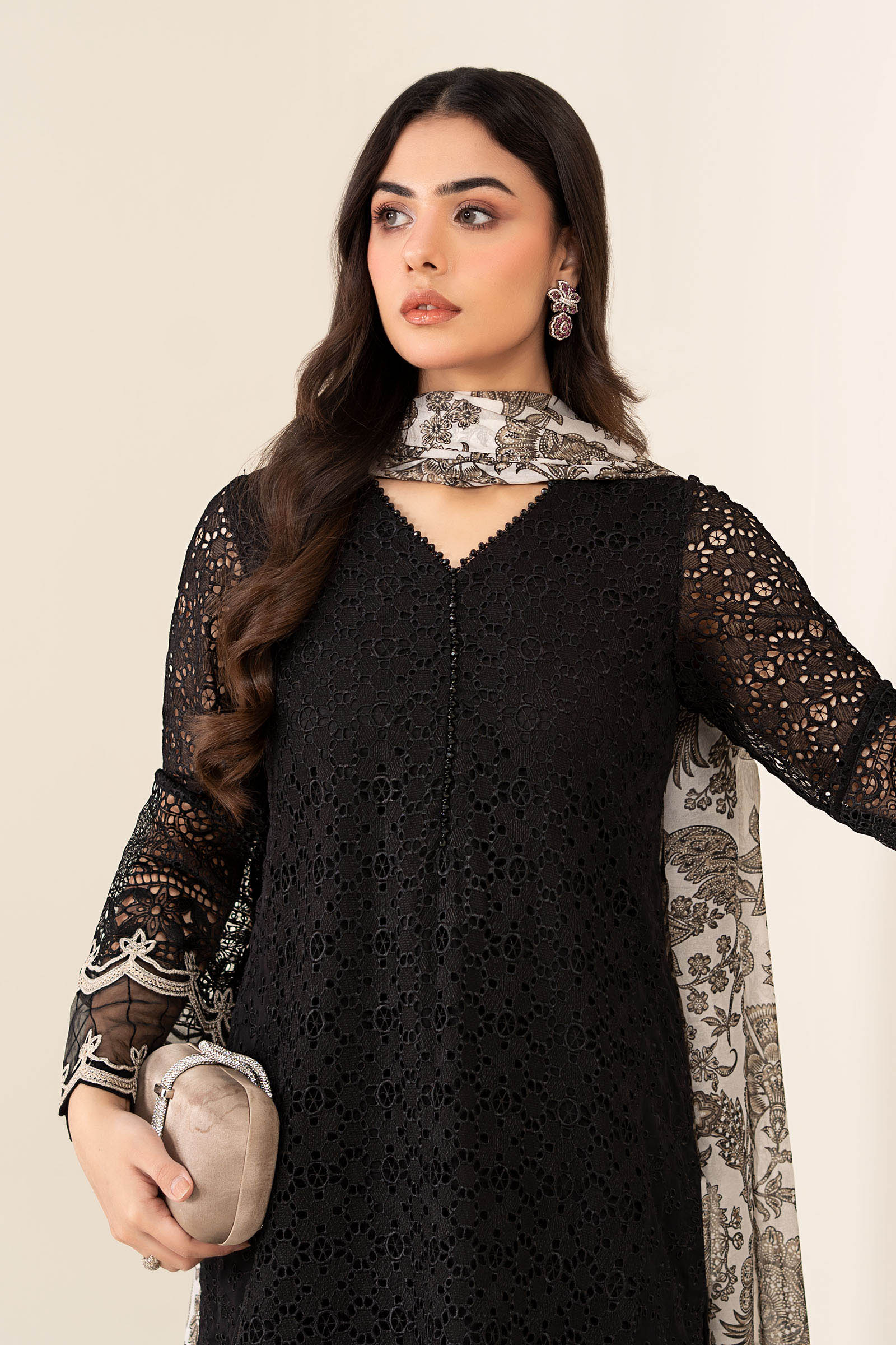 Maria B | Pre Fall 25 | Chiffon Suit 06 by Maria B - Designer Dress  - Type : Ladies Clothes - Available at Libayah - 100% Original 