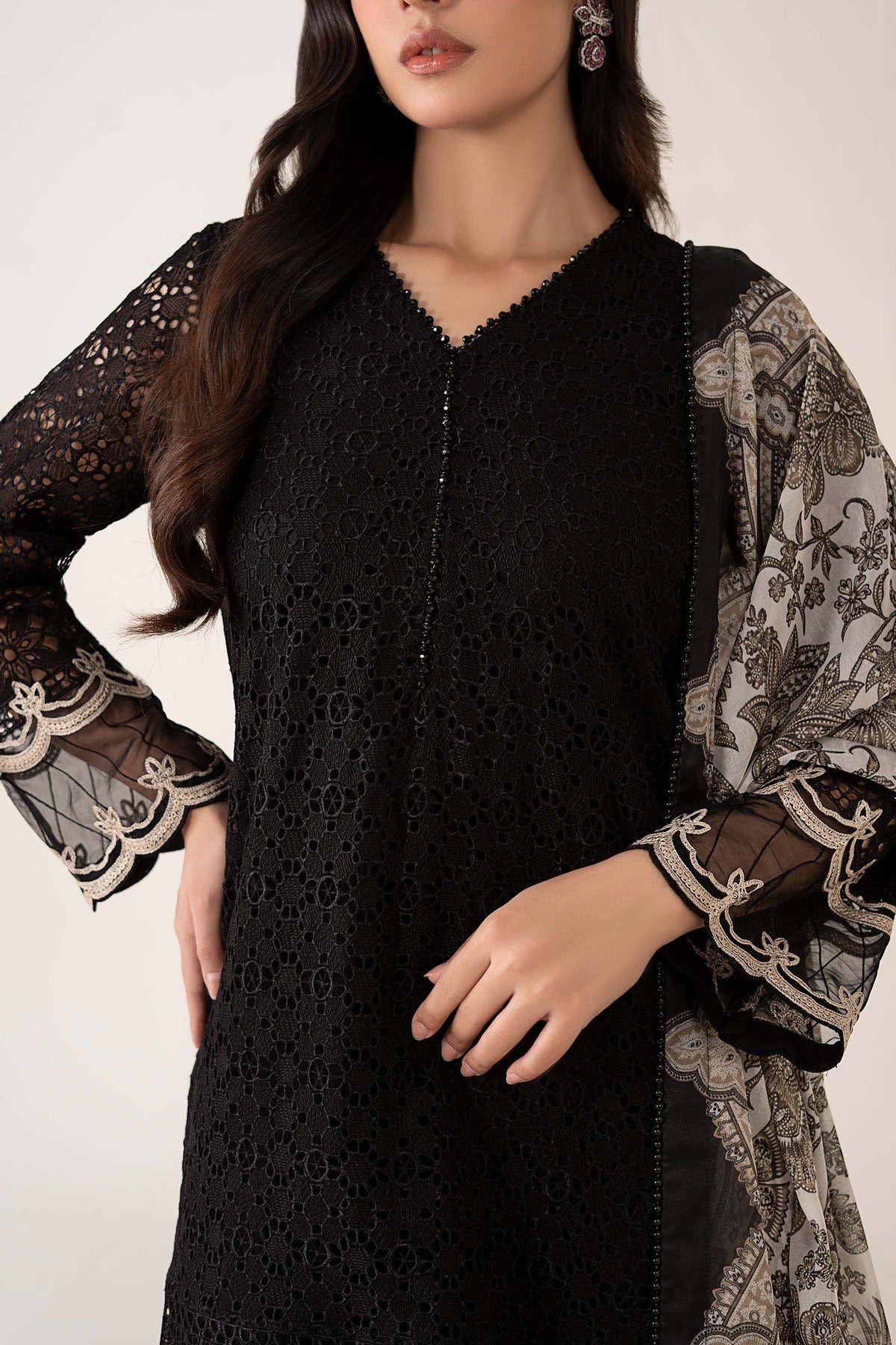 Maria B | Pre Fall 25 | Chiffon Suit 06 by Maria B - Designer Dress  - Type : Ladies Clothes - Available at Libayah - 100% Original 