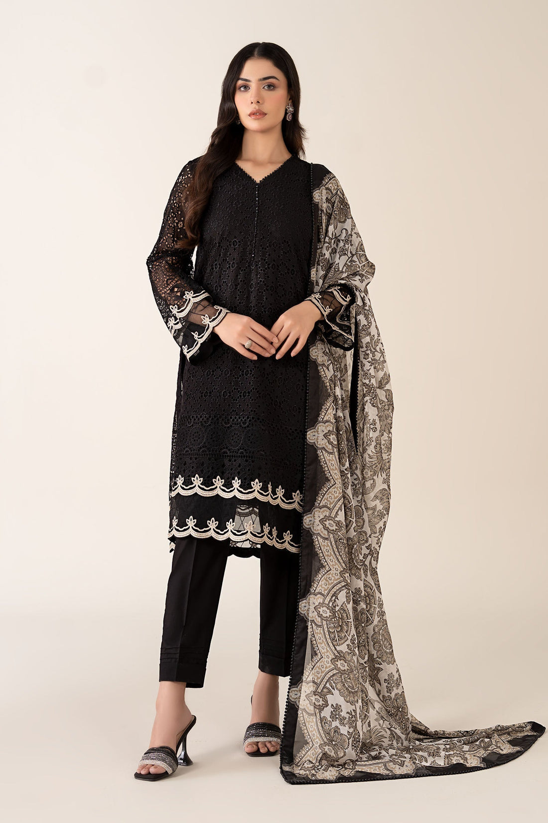 Maria B | Pre Fall 25 | Chiffon Suit 06 by Maria B - Designer Dress  - Type : Ladies Clothes - Available at Libayah - 100% Original 