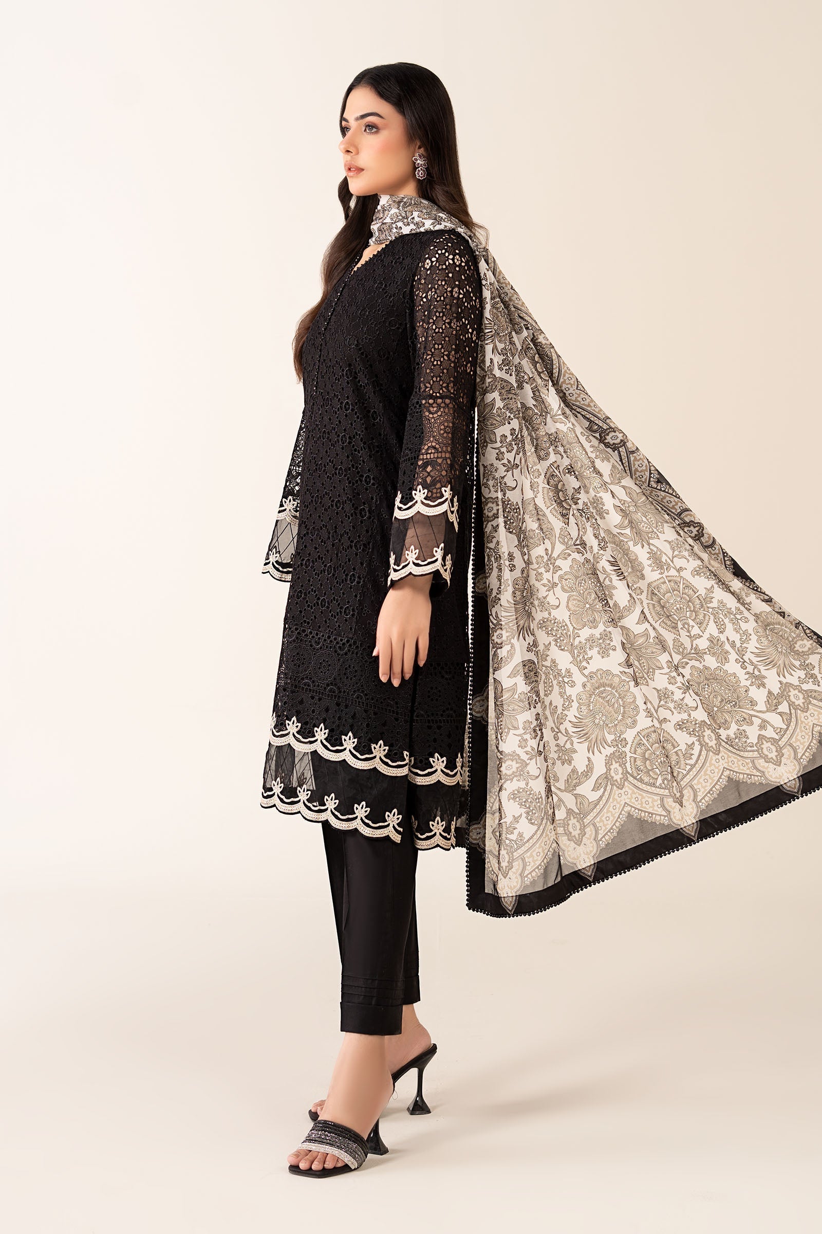 Maria B | Pre Fall 25 | Chiffon Suit 06 by Maria B - Designer Dress  - Type : Ladies Clothes - Available at Libayah - 100% Original 