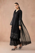 Maria B | Luxury Winter Pret 25 | DW-MN25-11-Black by Maria B - Designer Dress  - Type : Ladies Clothes - Available at Libayah - 100% Original 