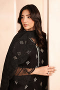 Maria B | Pre Fall Dresses | 3 Piece Embroidered Lawn Suit Black by Maria B - Designer Dress  - Type : Ladies Clothes - Available at Libayah - 100% Original 