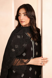 Maria B | Pre Fall Dresses | 3 Piece Embroidered Lawn Suit Black by Maria B - Designer Dress  - Type : Ladies Clothes - Available at Libayah - 100% Original 