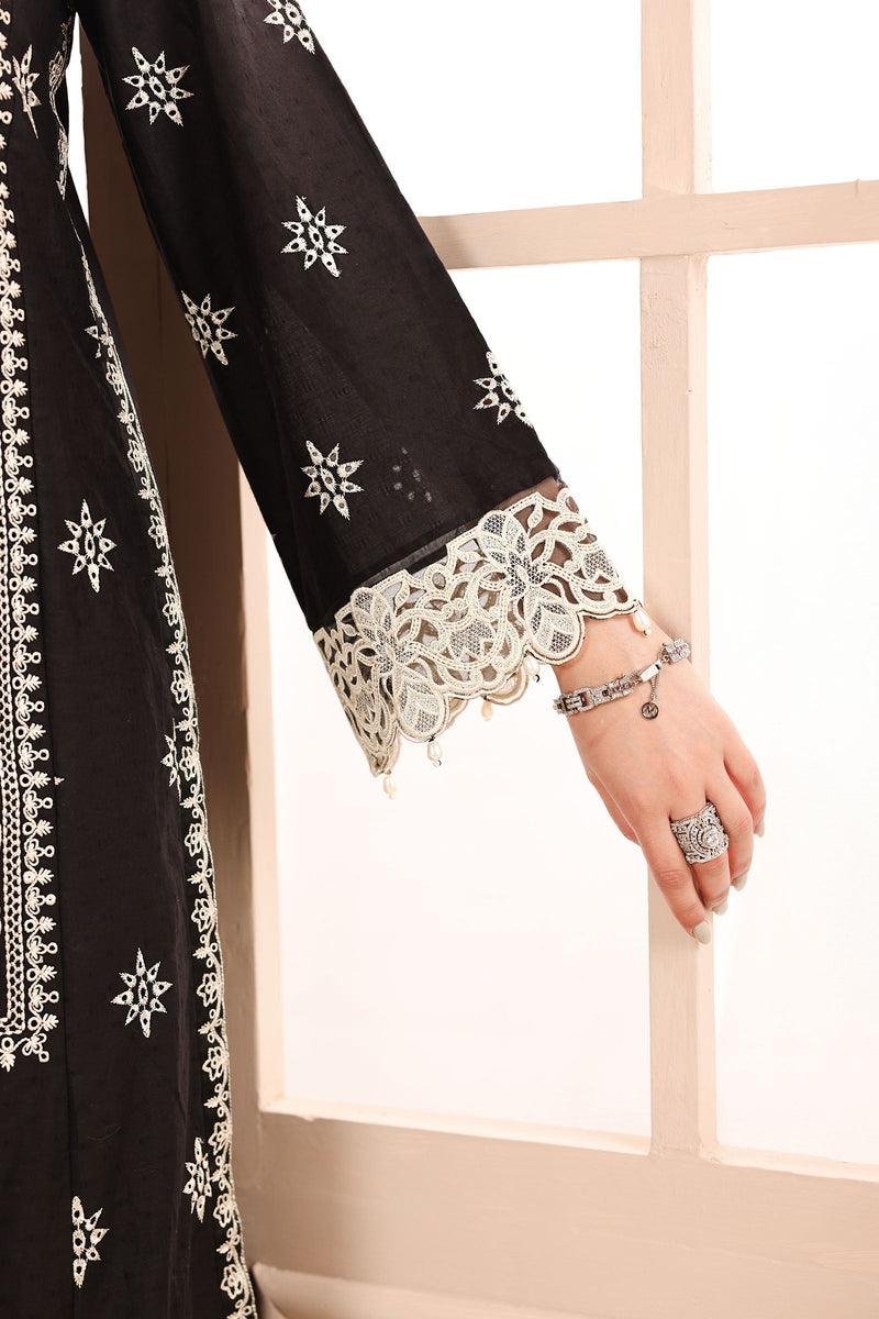 Maria B | Luxury Winter Pret 25 | DW-MN25-06-Black by Maria B - Designer Dress  - Type : Ladies Clothes - Available at Libayah - 100% Original 