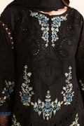 Maria B | Luxury Winter Pret 25 | DW-MN25-08-Black by Maria B - Designer Dress  - Type : Ladies Clothes - Available at Libayah - 100% Original 