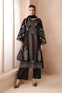 Maria B | Luxury Winter Pret 25 | DW-MN25-10-Black by Maria B - Designer Dress  - Type : Ladies Clothes - Available at Libayah - 100% Original 