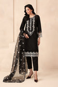 Maria B | Luxury Winter Pret 25 | DW-MN25-13-Black by Maria B - Designer Dress  - Type : Ladies Clothes - Available at Libayah - 100% Original 