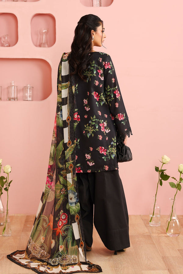 Maria B | Pre Fall Dresses | 3 Piece Embroidered Cotton Suit Black by Maria B - Designer Dress  - Type : Ladies Clothes - Available at Libayah - 100% Original 
