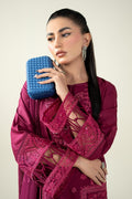 Maria B | Luxury Winter Pret 25 | DW-PF25-23-Magenta by Maria B - Designer Dress  - Type : Ladies Clothes - Available at Libayah - 100% Original 