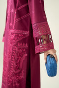 Maria B | Luxury Winter Pret 25 | DW-PF25-23-Magenta by Maria B - Designer Dress  - Type : Ladies Clothes - Available at Libayah - 100% Original 