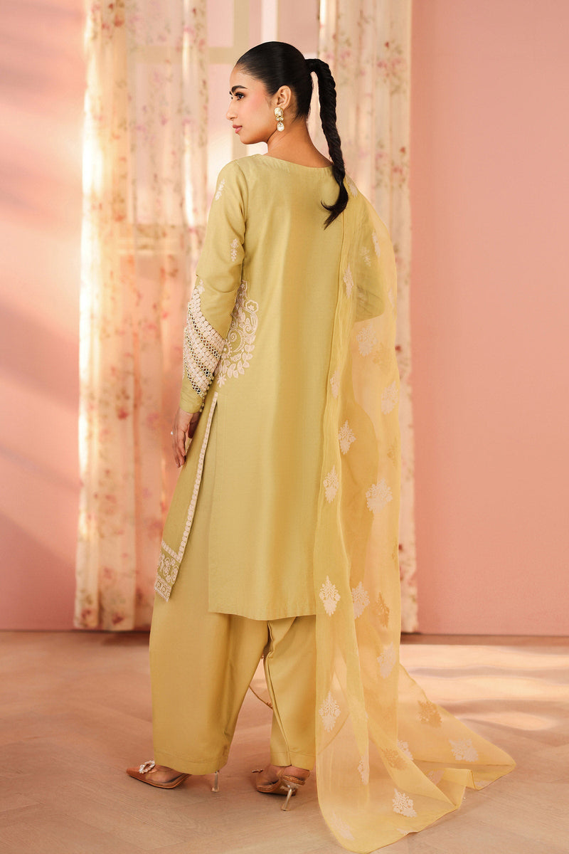 Maria B | Luxury Winter Pret 25 | DW-PF25-34-Light Green by Maria B - Designer Dress  - Type : Ladies Clothes - Available at Libayah - 100% Original 