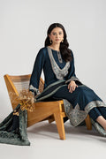 Maria B | Luxury Winter Pret 25 | DW-W24-102R1-Blue by Maria B - Designer Dress  - Type : Ladies Clothes - Available at Libayah - 100% Original 