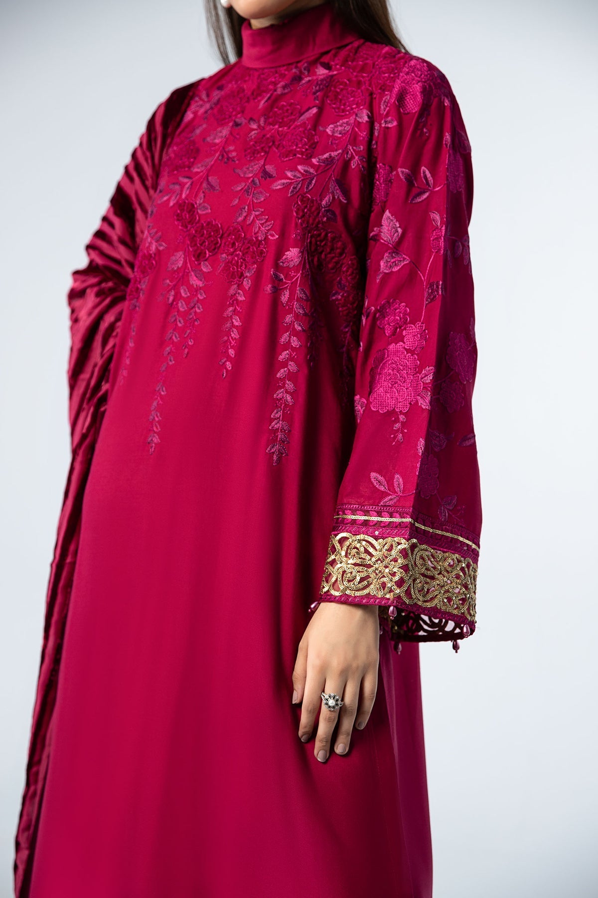 Maria B | Casual Pret 2024 | Linen Suit | DW-W24-103 by Maria B - Designer Dress - Type: Ladies Clothes - Available at Libayah - 100% Original