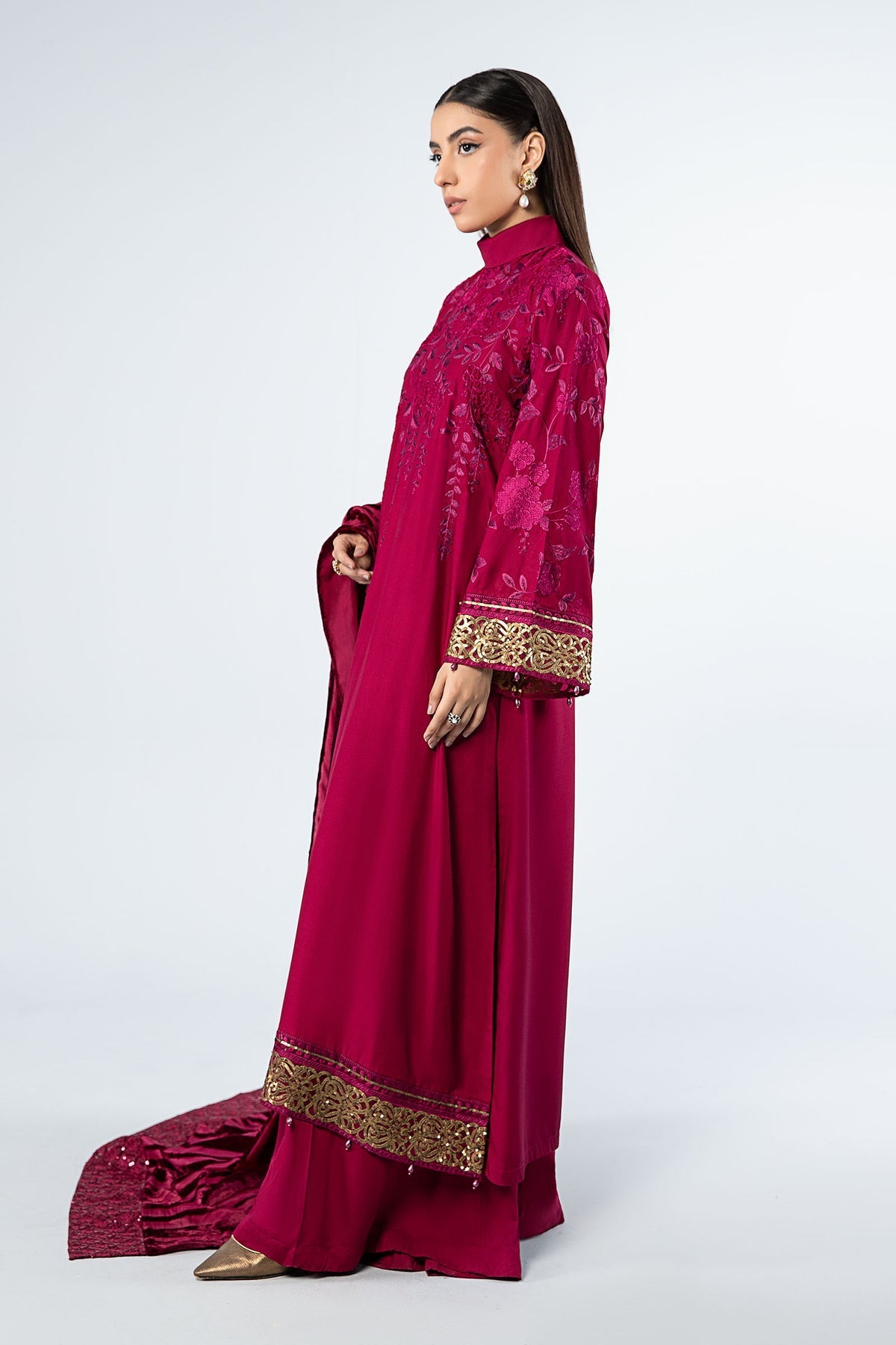 Maria B | Casual Pret 2024 | Linen Suit | DW-W24-103 by Maria B - Designer Dress - Type: Ladies Clothes - Available at Libayah - 100% Original