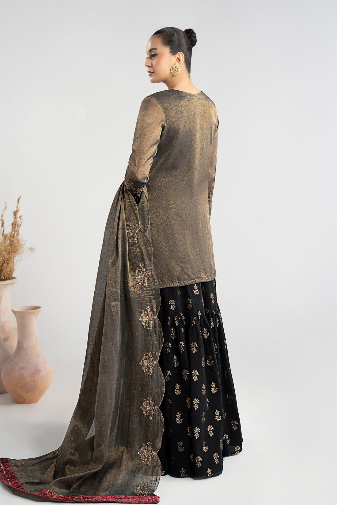 Maria B | Luxury Winter Pret 25 | DW-W25-01-Black by Maria B - Designer Dress  - Type : Ladies Clothes - Available at Libayah - 100% Original 
