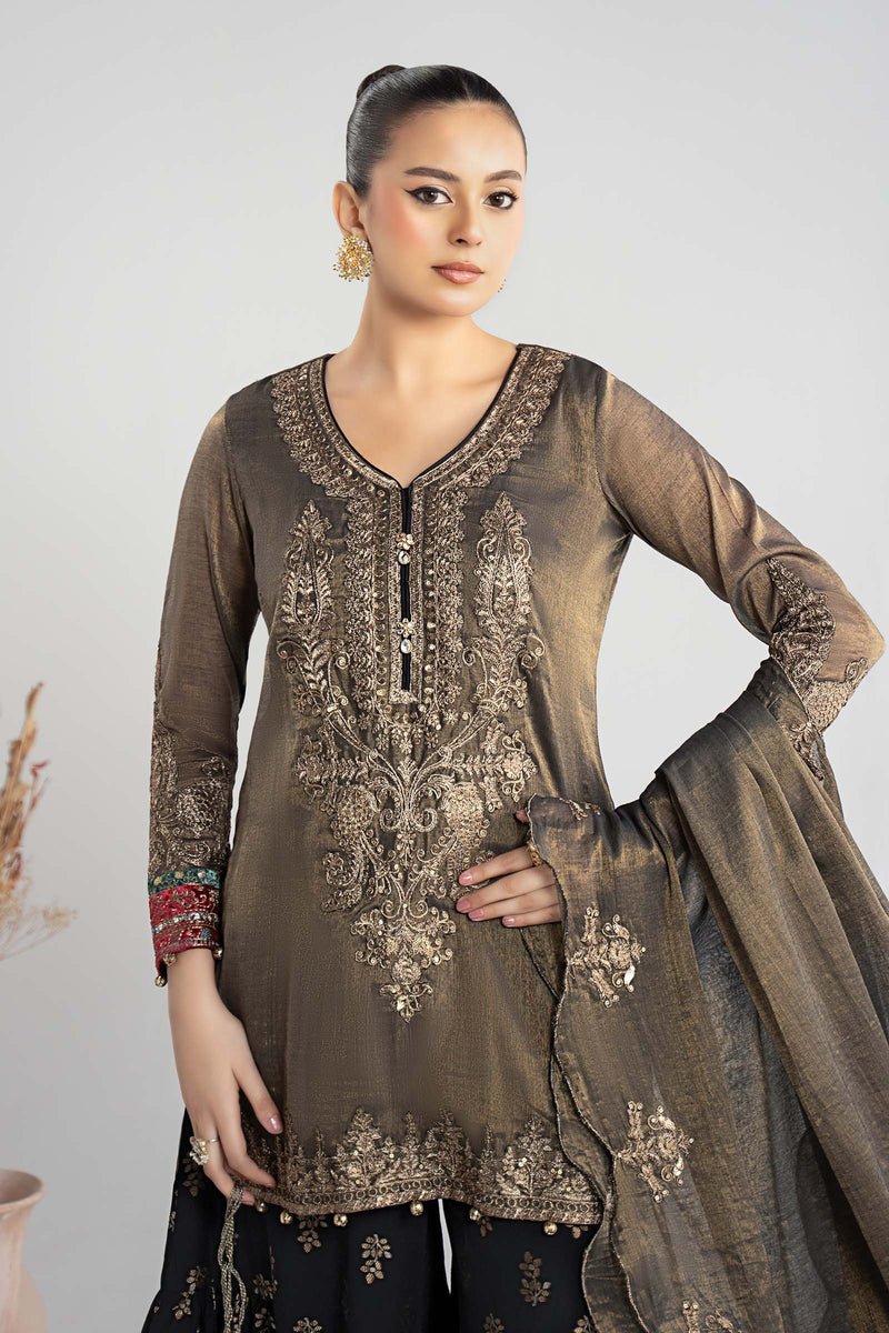 Maria B | Pre Fall Dresses | 3 Piece Embroidered Masoori Suit ZB by Maria B - Designer Dress  - Type : Ladies Clothes - Available at Libayah - 100% Original 