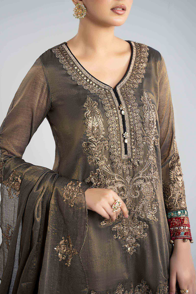 Maria B | Luxury Winter Pret 25 | DW-W25-01-Black by Maria B - Designer Dress  - Type : Ladies Clothes - Available at Libayah - 100% Original 