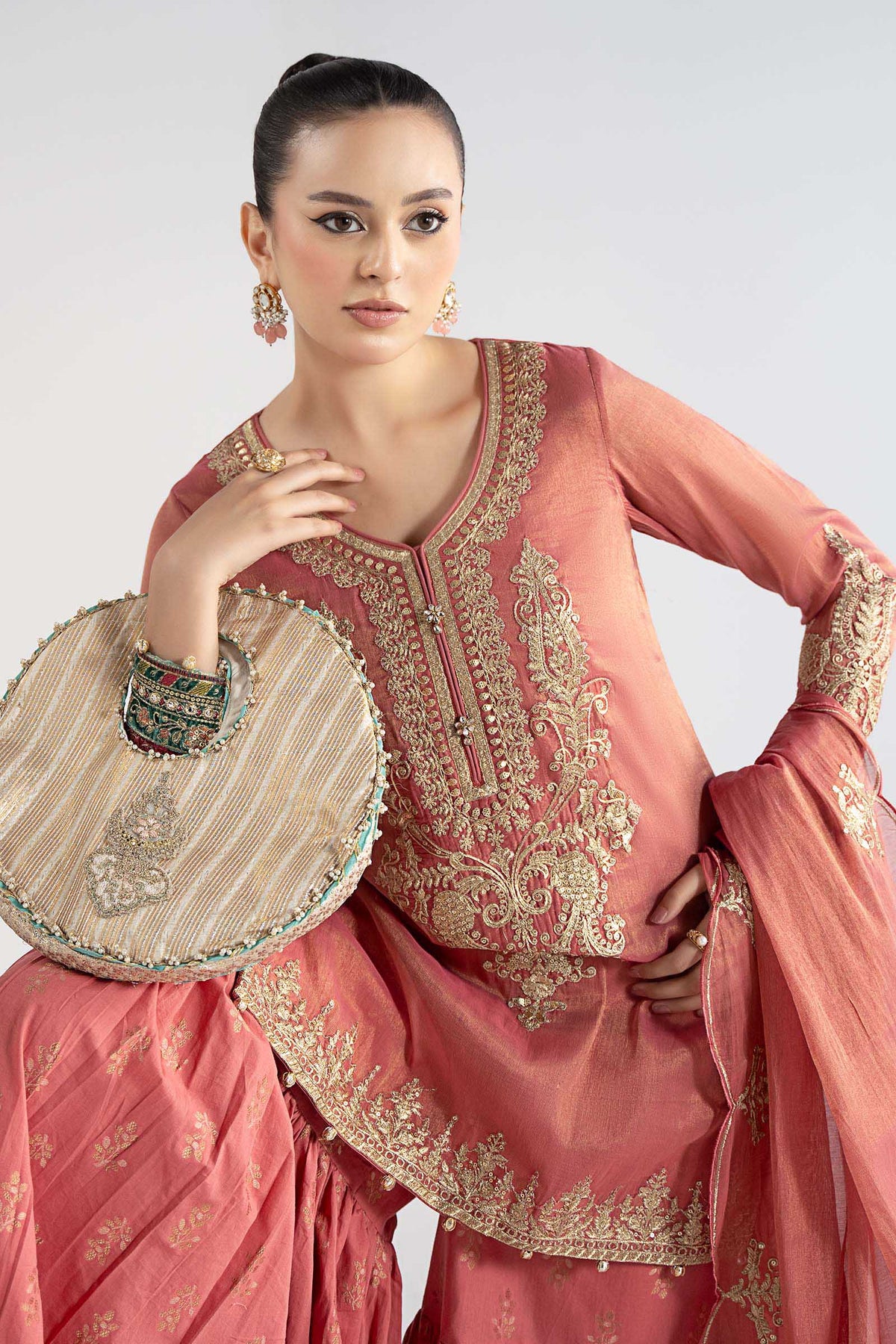 Maria B | Pre Fall Dresses | 3 Piece Embroidered Masoori Suit ZD by Maria B - Designer Dress  - Type : Ladies Clothes - Available at Libayah - 100% Original 