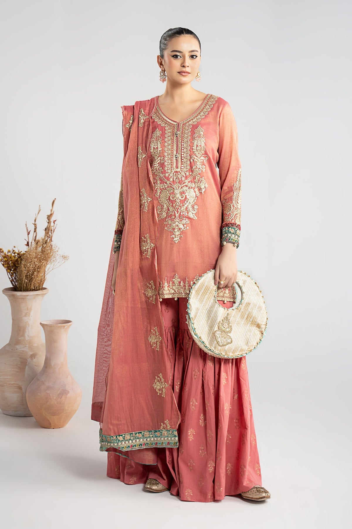 Maria B | Pre Fall Dresses | 3 Piece Embroidered Masoori Suit ZD by Maria B - Designer Dress  - Type : Ladies Clothes - Available at Libayah - 100% Original 
