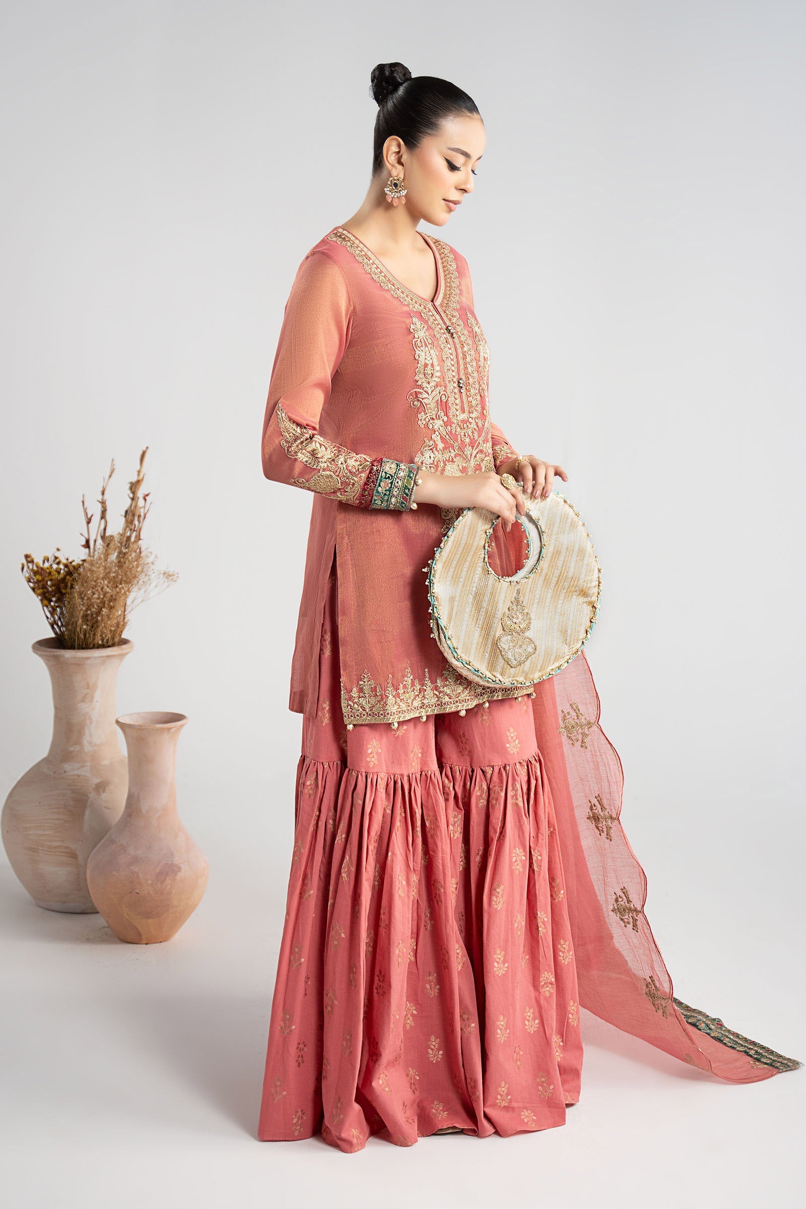 Maria B | Pre Fall Dresses | 3 Piece Embroidered Masoori Suit ZD by Maria B - Designer Dress  - Type : Ladies Clothes - Available at Libayah - 100% Original 