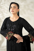 Maria B | Luxury Winter Pret 25 | DW-W25-20-Black by Maria B - Designer Dress  - Type : Ladies Clothes - Available at Libayah - 100% Original 