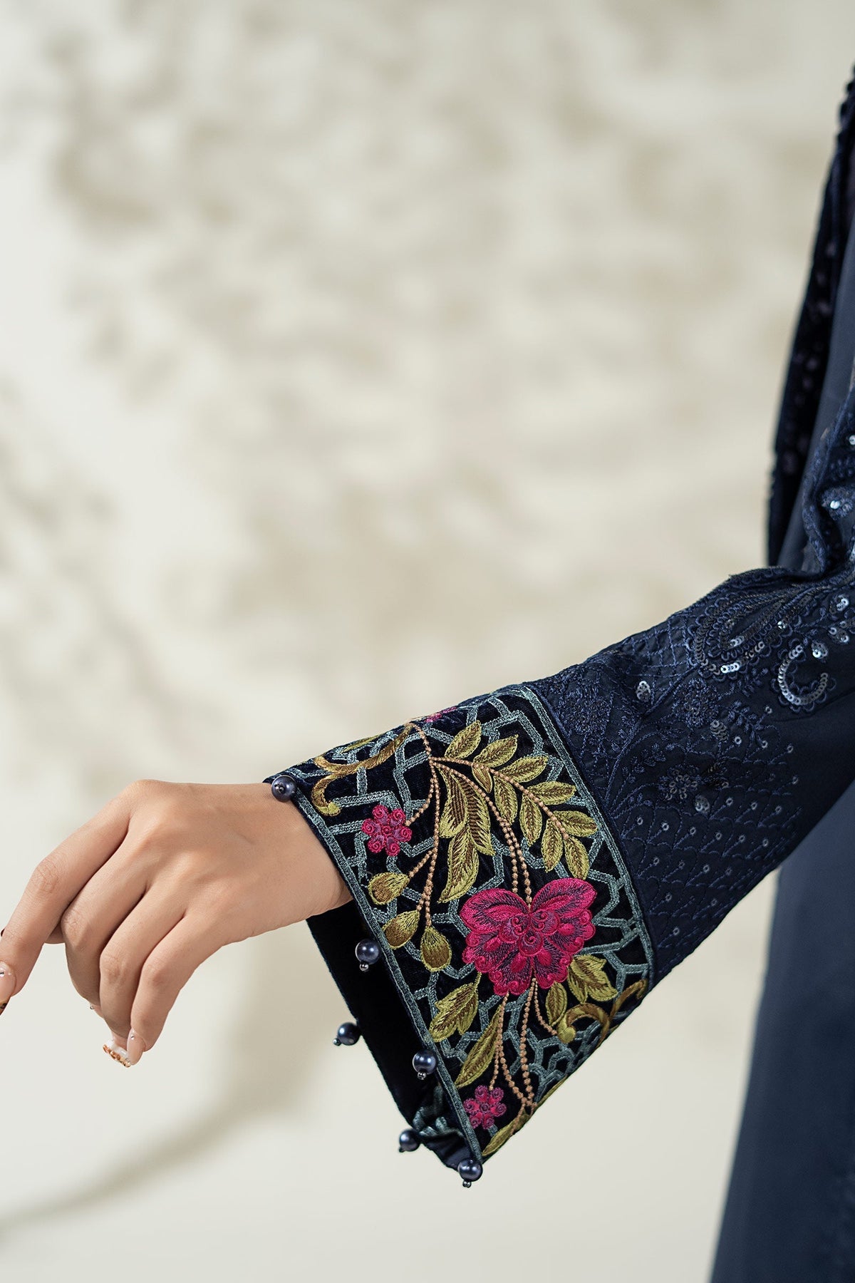 Maria B | Luxury Winte r Pret 25 |DW-W25-20-Blue by Maria B - Designer Dress  - Type : Ladies Clothes - Available at Libayah - 100% Original 