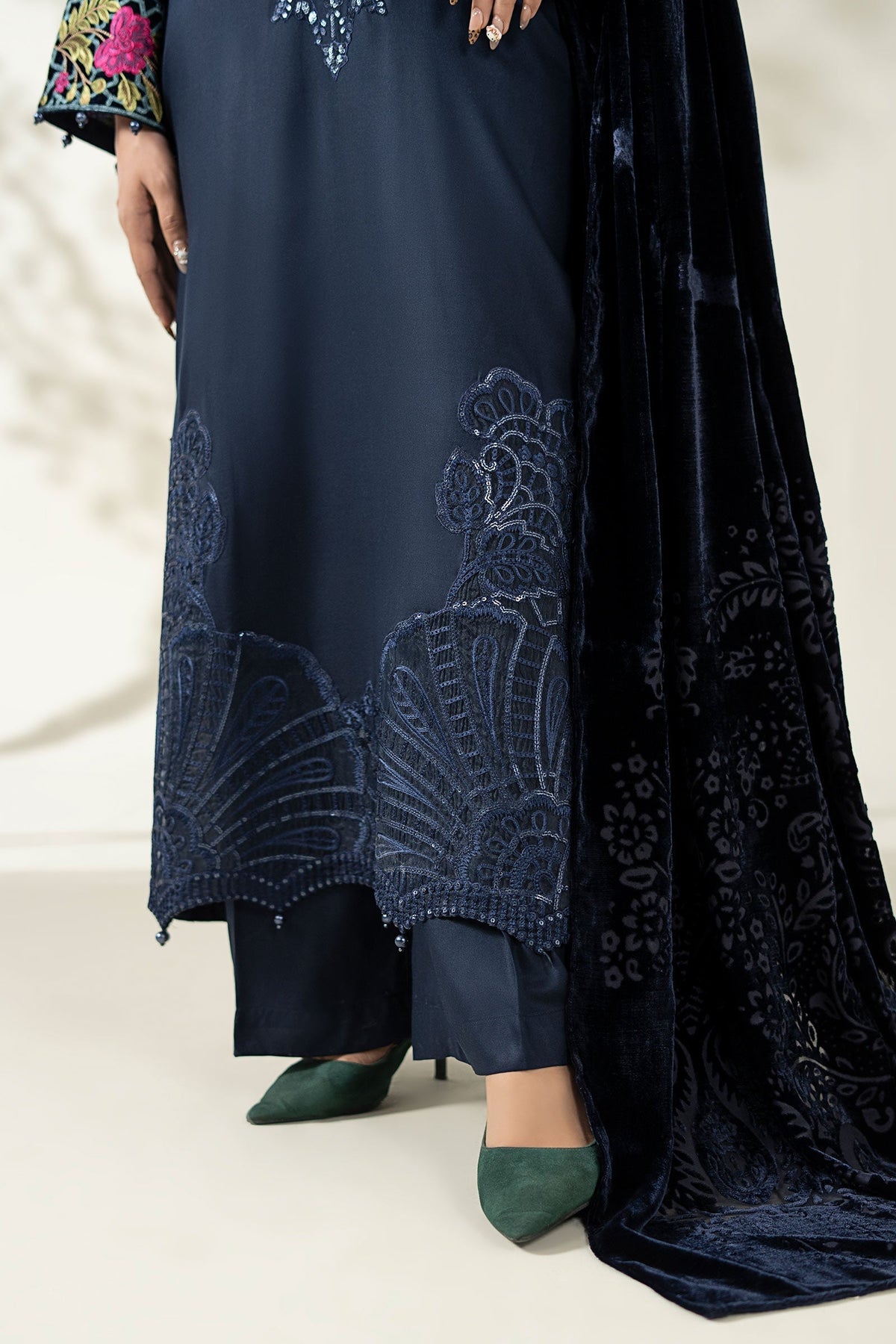 Maria B | Luxury Winte r Pret 25 |DW-W25-20-Blue by Maria B - Designer Dress  - Type : Ladies Clothes - Available at Libayah - 100% Original 