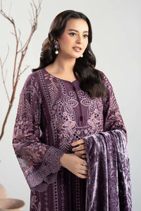 Maria B | Luxury Winter Pret 25 | DW-W25-24-Purple by Maria B - Designer Dress  - Type : Ladies Clothes - Available at Libayah - 100% Original 