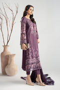 Maria B | Luxury Winter Pret 25 | DW-W25-24-Purple by Maria B - Designer Dress  - Type : Ladies Clothes - Available at Libayah - 100% Original 