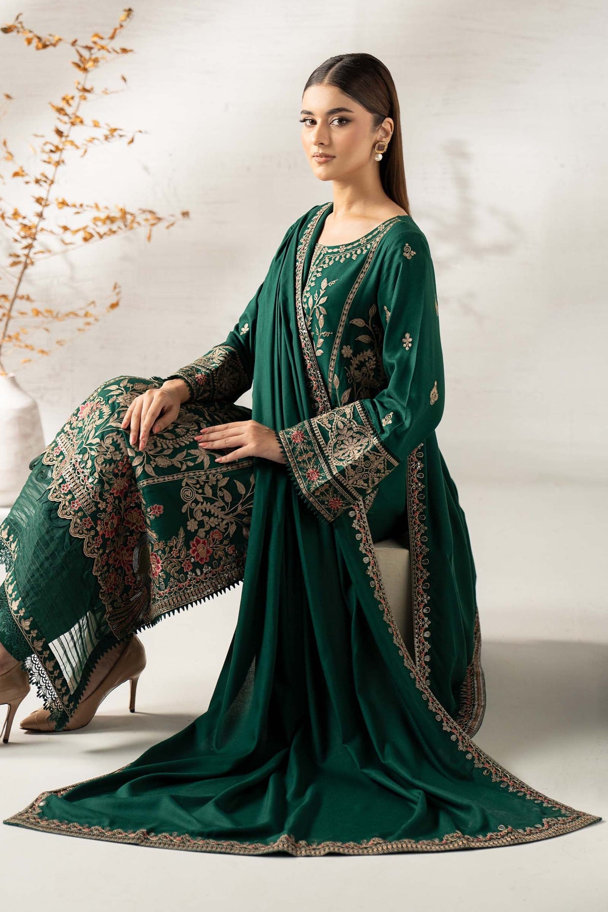 Maria B | Pre fall Dresses | DW-W25-32 G by Maria B - Designer Dress  - Type : Ladies Clothes - Available at Libayah - 100% Original 