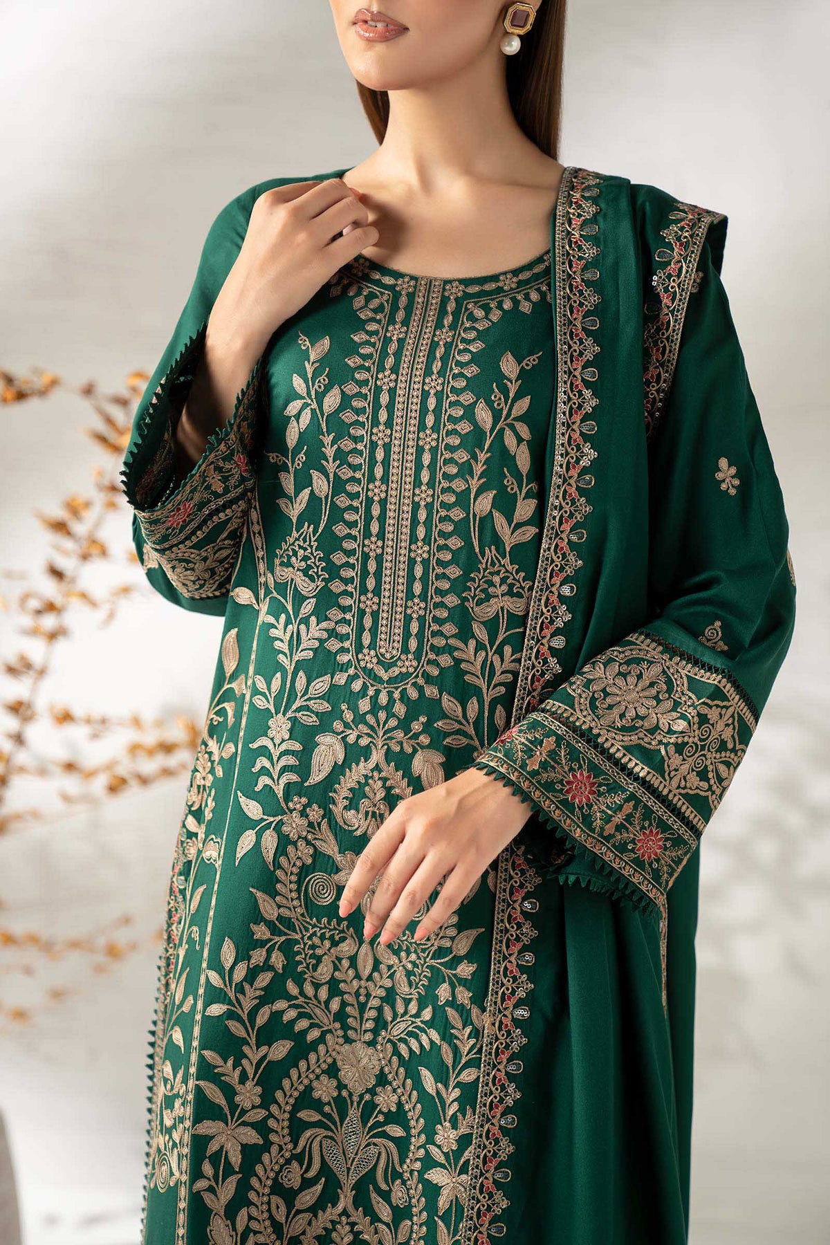 Maria B | Pre fall Dresses | DW-W25-32 G by Maria B - Designer Dress  - Type : Ladies Clothes - Available at Libayah - 100% Original 