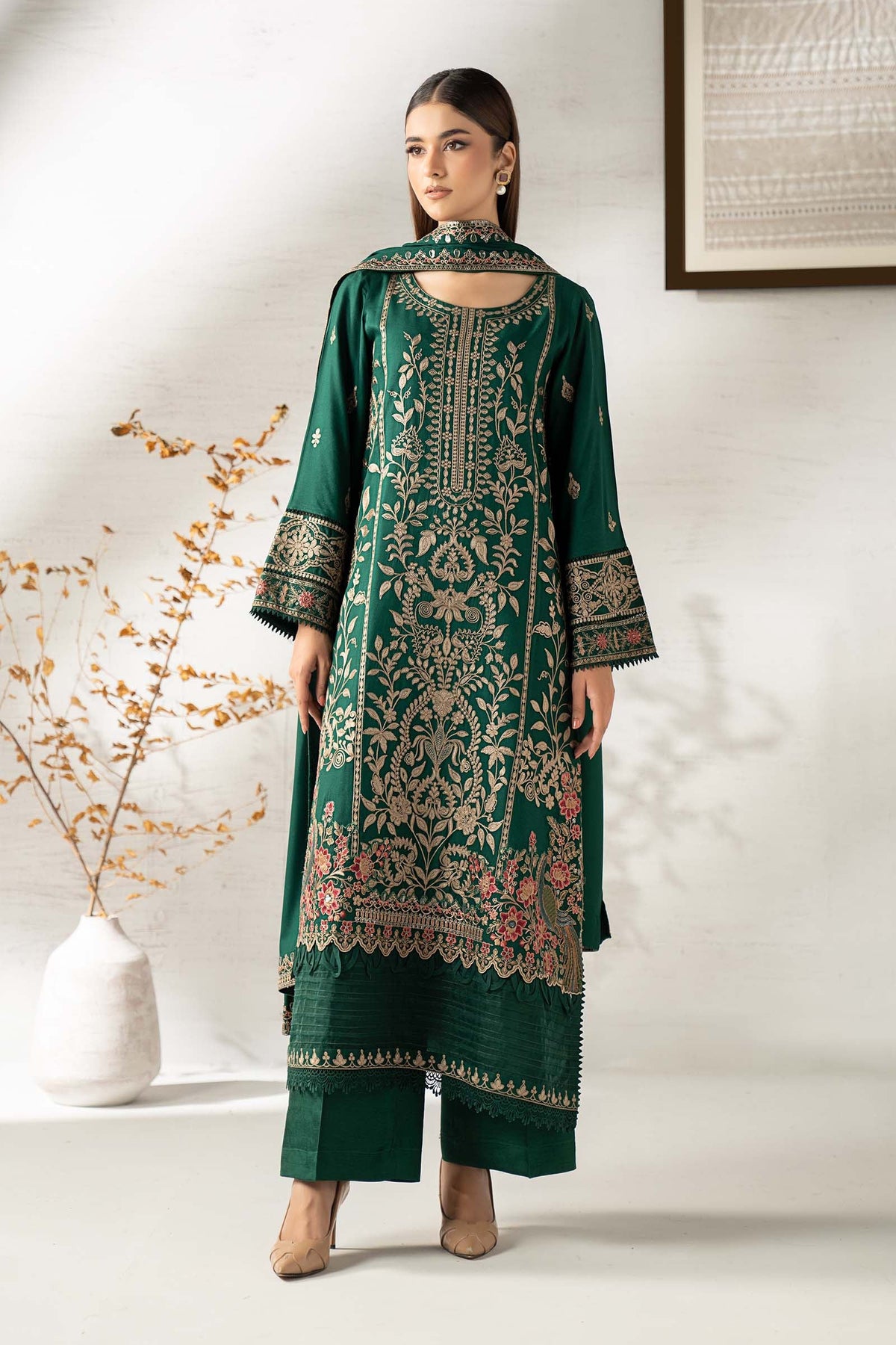 Maria B | Pre fall Dresses | DW-W25-32 G by Maria B - Designer Dress  - Type : Ladies Clothes - Available at Libayah - 100% Original 