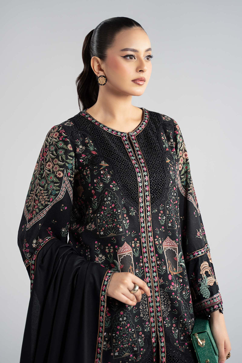 Maria B | Pre Fall Dresses | 3 Piece Embroidered Khaddar Suit ZF by Maria B - Designer Dress  - Type : Ladies Clothes - Available at Libayah - 100% Original 
