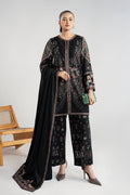 Maria B | Luxury Winter Pret 25 | DW-W25-35-Black by Maria B - Designer Dress  - Type : Ladies Clothes - Available at Libayah - 100% Original 