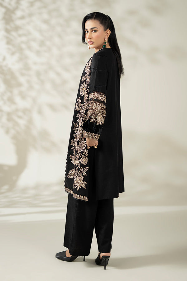 Maria B | Luxury Winter Pret 25 | DW-W25-43-Black by Maria B - Designer Dress  - Type : Ladies Clothes - Available at Libayah - 100% Original 