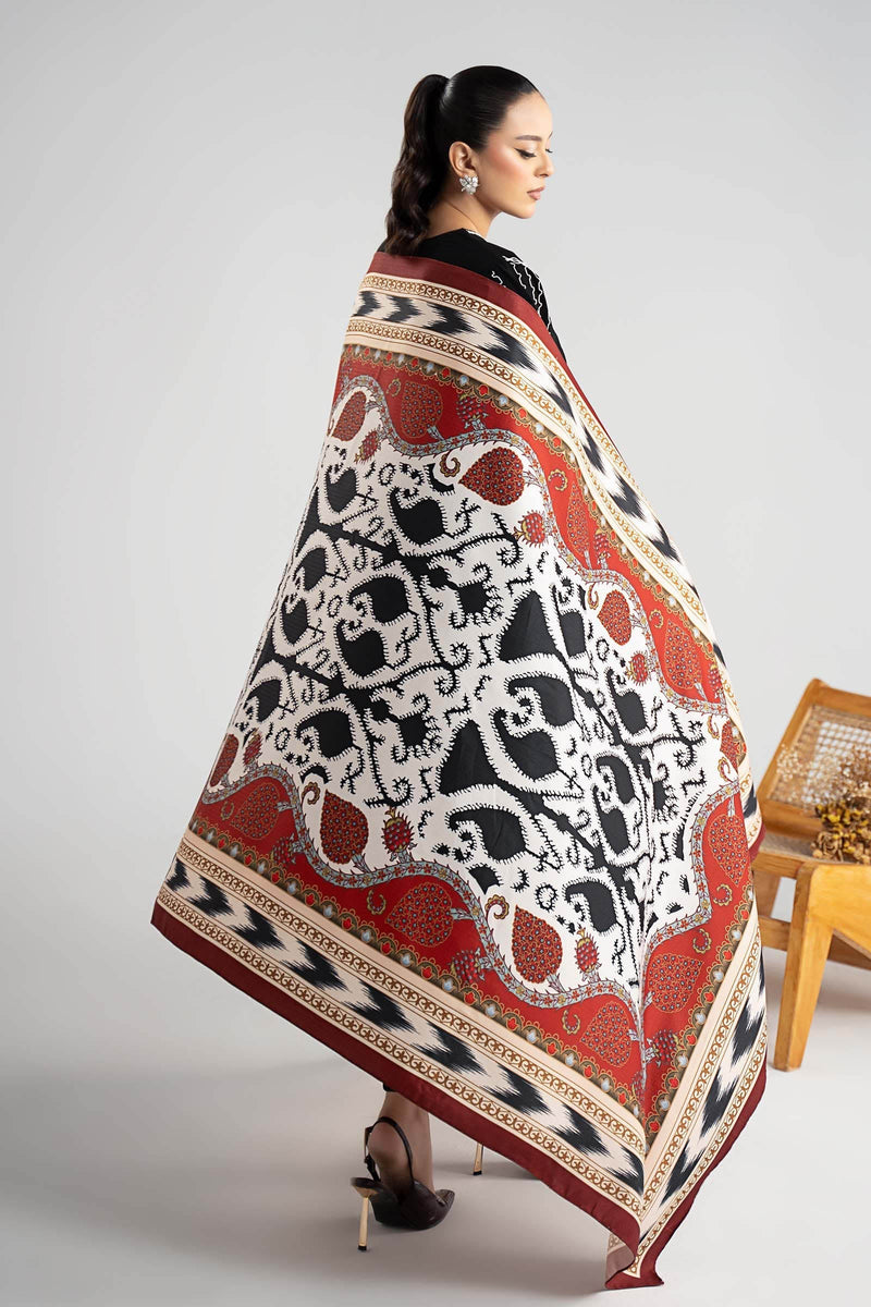 Maria B | Luxury Winter Pret 25 | DW-W25-51-Black by Maria B - Designer Dress  - Type : Ladies Clothes - Available at Libayah - 100% Original 