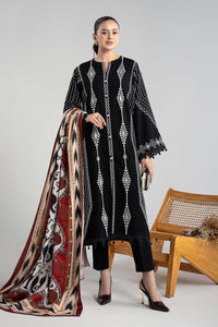 Maria B | Luxury Winter Pret 25 | DW-W25-51-Black by Maria B - Designer Dress  - Type : Ladies Clothes - Available at Libayah - 100% Original 