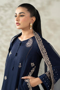 Maria B | Luxury Winter Pret 25 | DW-W25-54-Blue by Maria B - Designer Dress  - Type : Ladies Clothes - Available at Libayah - 100% Original 