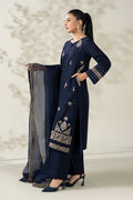 Maria B | Luxury Winter Pret 25 | DW-W25-54-Blue by Maria B - Designer Dress  - Type : Ladies Clothes - Available at Libayah - 100% Original 