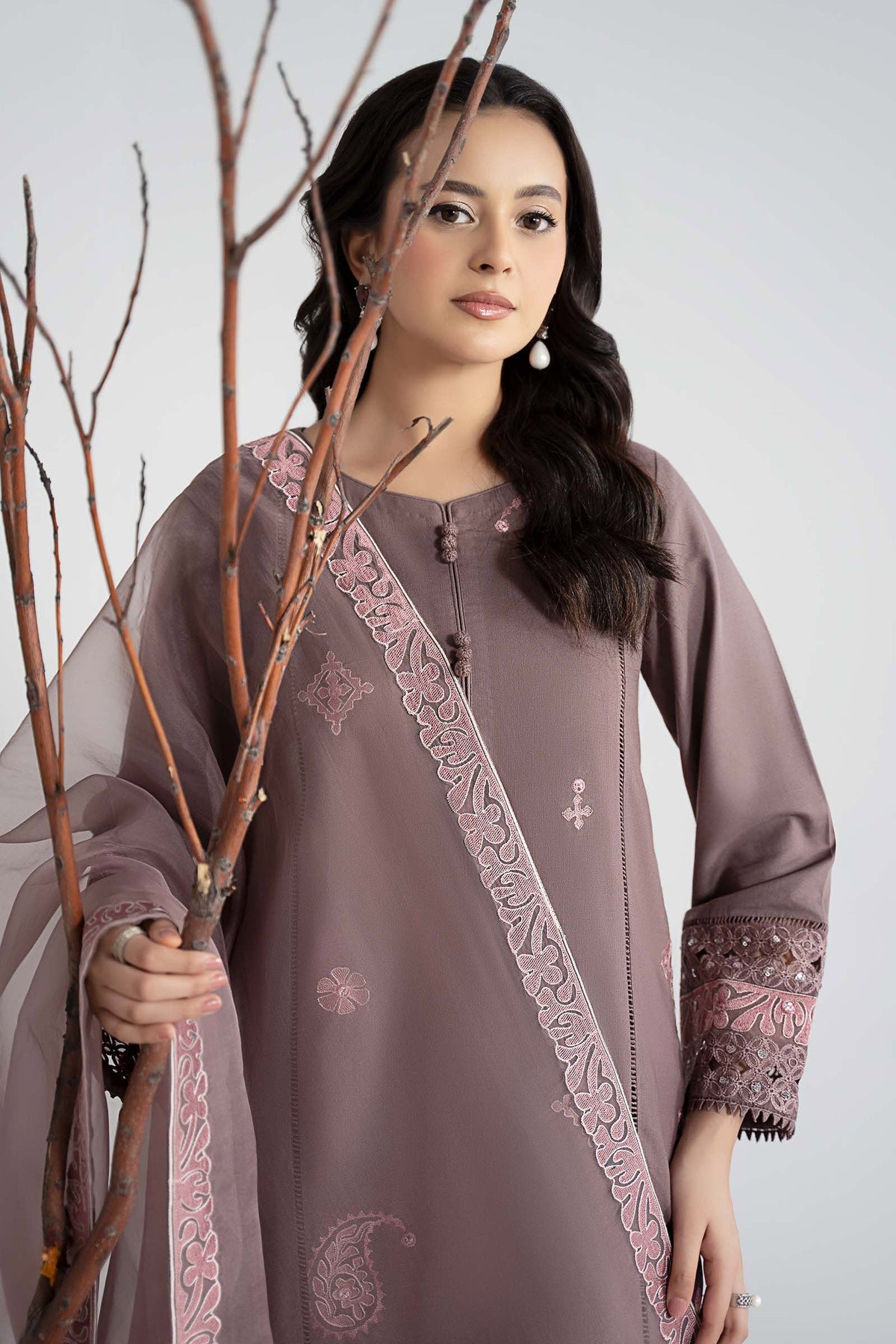 Maria B | Pre fall Dresses |  DW-W25-54 P by Maria B - Designer Dress  - Type : Ladies Clothes - Available at Libayah - 100% Original 