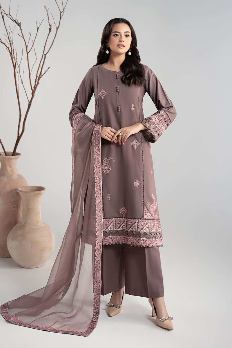 Maria B | Pre fall Dresses |  DW-W25-54 P by Maria B - Designer Dress  - Type : Ladies Clothes - Available at Libayah - 100% Original 