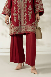 Maria B | Luxury Winter Pret 25 | DW-W25-58-Maroon by Maria B - Designer Dress  - Type : Ladies Clothes - Available at Libayah - 100% Original 