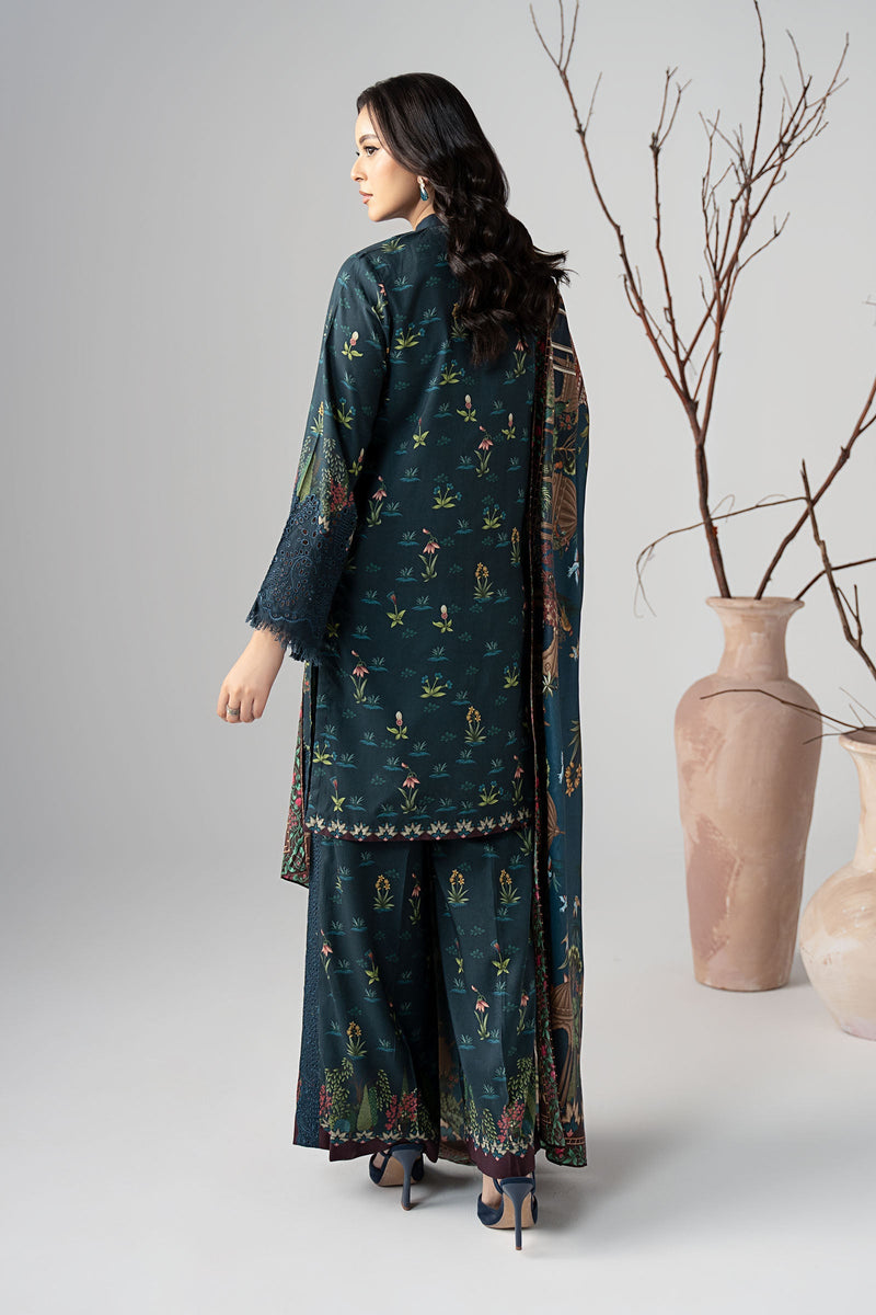 Maria B | Pre Fall Dresses | 3 Piece Embroidered Linen Suit ZE by Maria B - Designer Dress  - Type : Ladies Clothes - Available at Libayah - 100% Original 