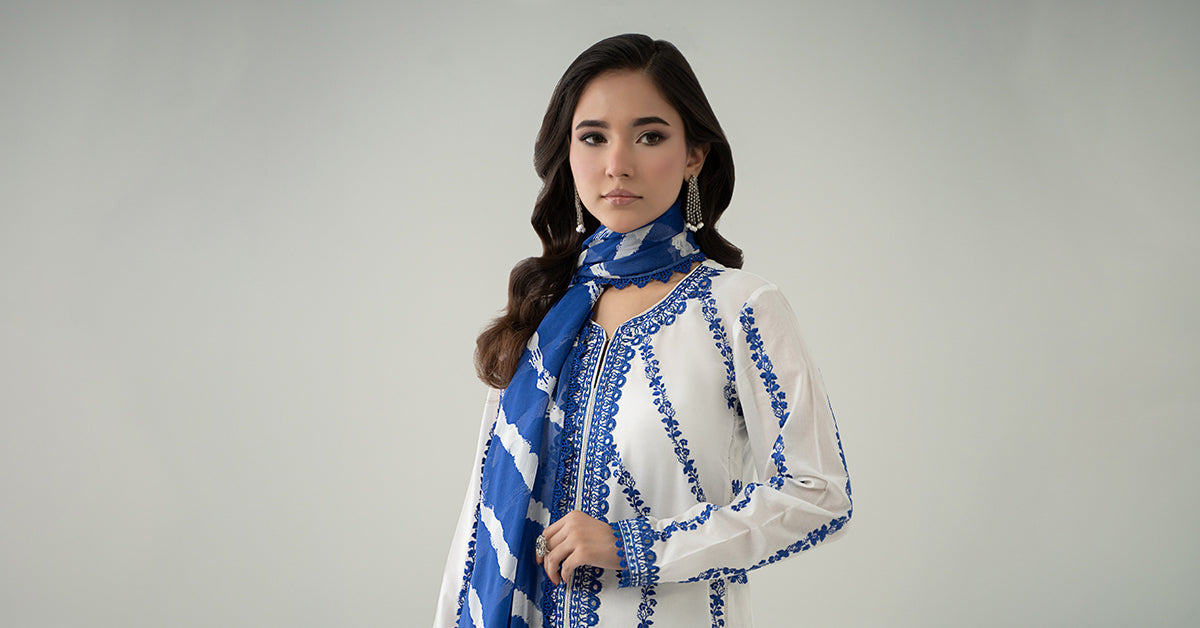 Maria B | Luxury Pret 25 | DW-EA25-60 by Maria B - Designer Dress - Type: Ladies Clothes - Available at Libayah - 100% Original