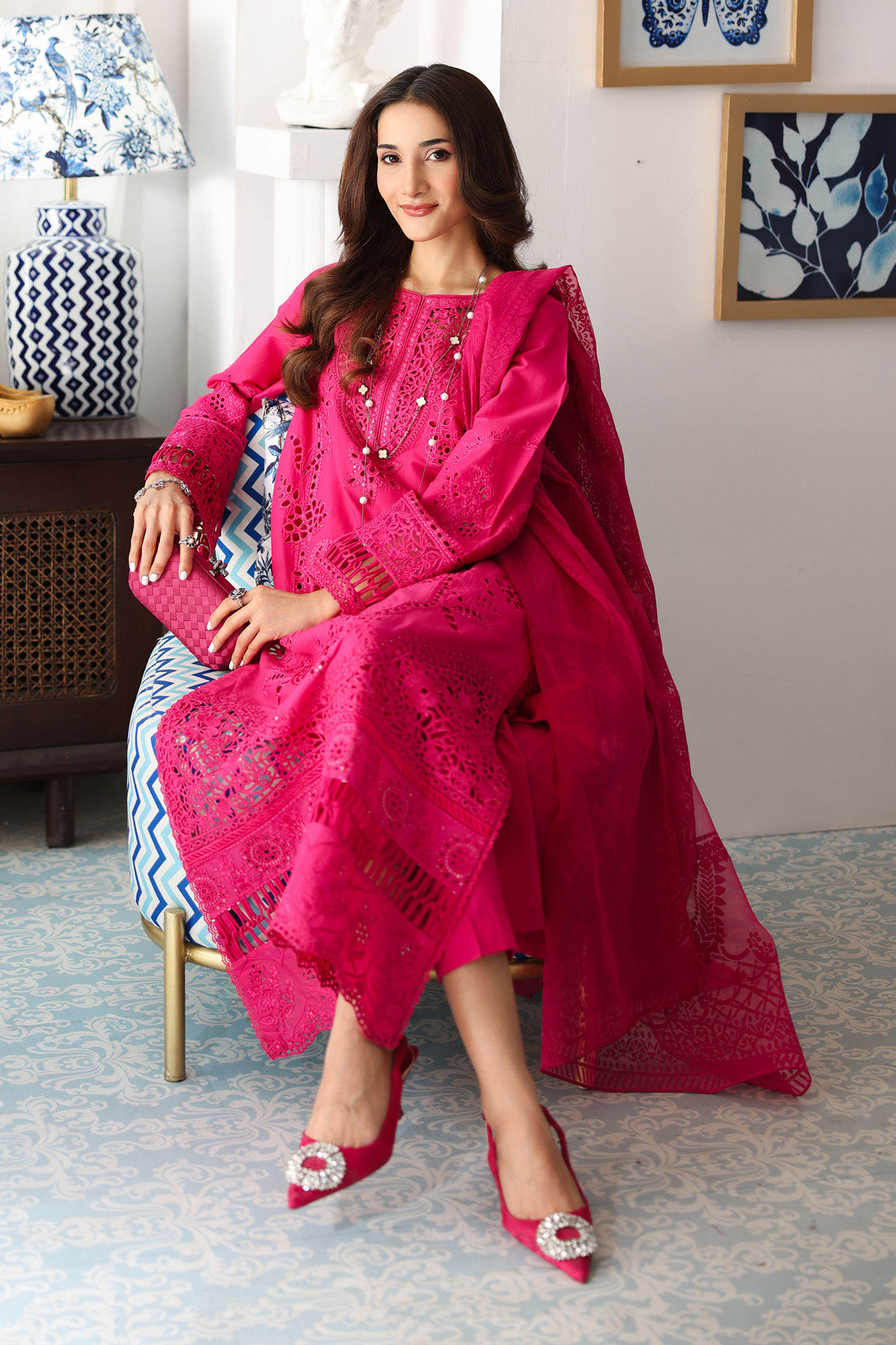 Maria B | Luxury Pret 25 | DW-EA25-74 by Maria B - Designer Dress - Type: Ladies Clothes - Available at Libayah - 100% Original