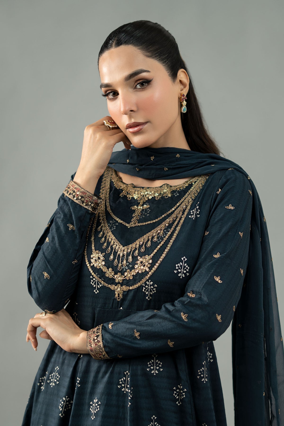 Maria B | Formal Wears | DW-EF21-04R1 by Maria B - Designer Dress - Type: Ladies Clothes - Available at Libayah - 100% Original