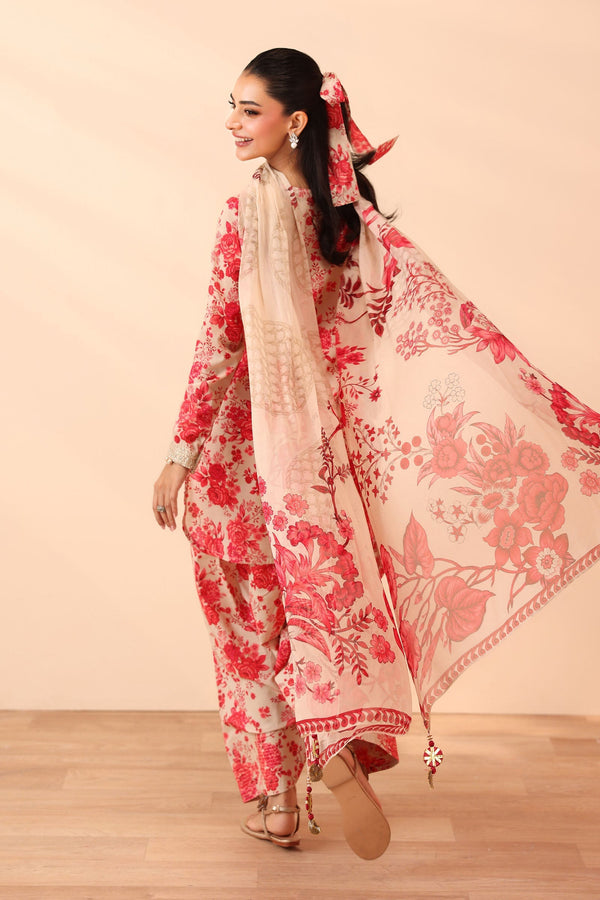 Maria B | Luxury Winter Pret 25 | DW-PF25-63-Pink by Maria B - Designer Dress  - Type : Ladies Clothes - Available at Libayah - 100% Original 