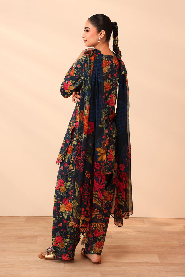 Maria B | Pre Fall Dresses | 3 Piece Embroidered Lawn Suit Deep Teal Green by Maria B - Designer Dress  - Type : Ladies Clothes - Available at Libayah - 100% Original 