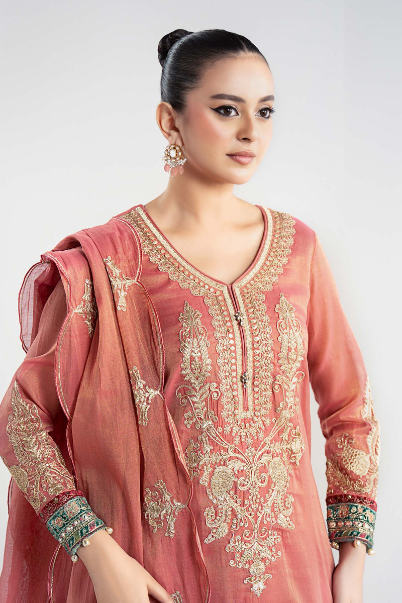 Maria B | Luxury Winter Pret 25 | DW-W25-01-Pink by Maria B - Designer Dress  - Type : Ladies Clothes - Available at Libayah - 100% Original 